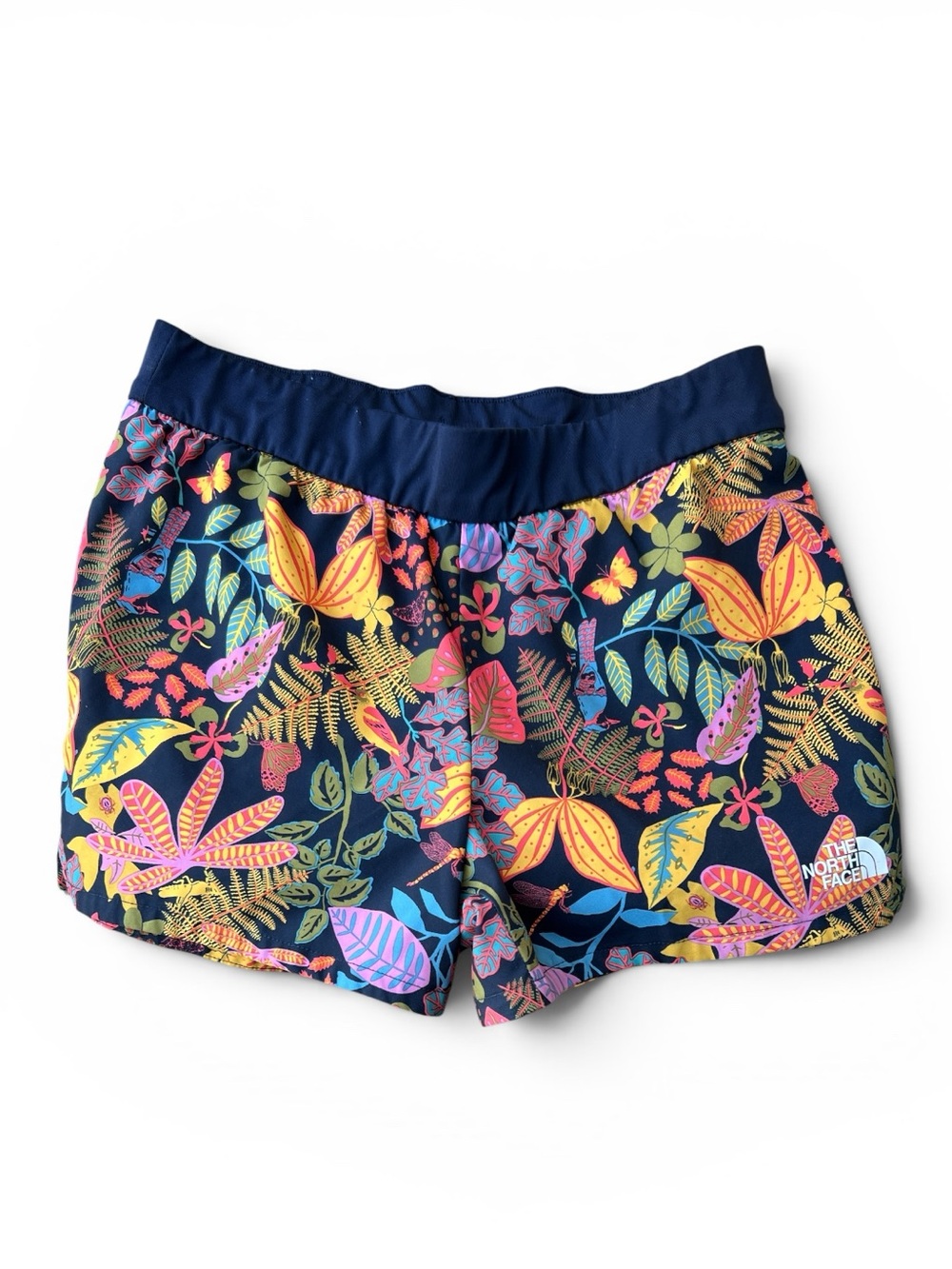 The North Face Girls Large Floral Running Shorts Tropical Print Athletic L - Picture 2 of 5
